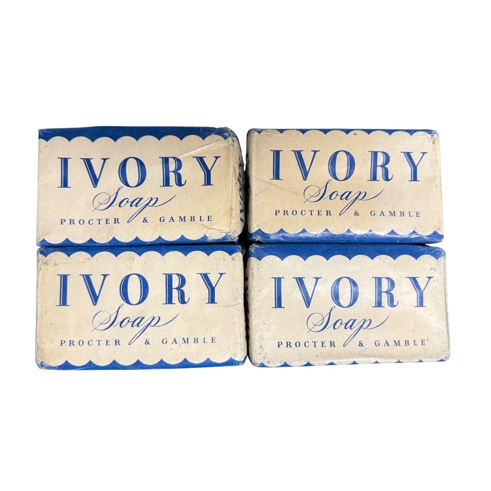 Vintage Ivory Soap Bars 1943 Procter & Gamble Large Size Lot of 4 Collectible